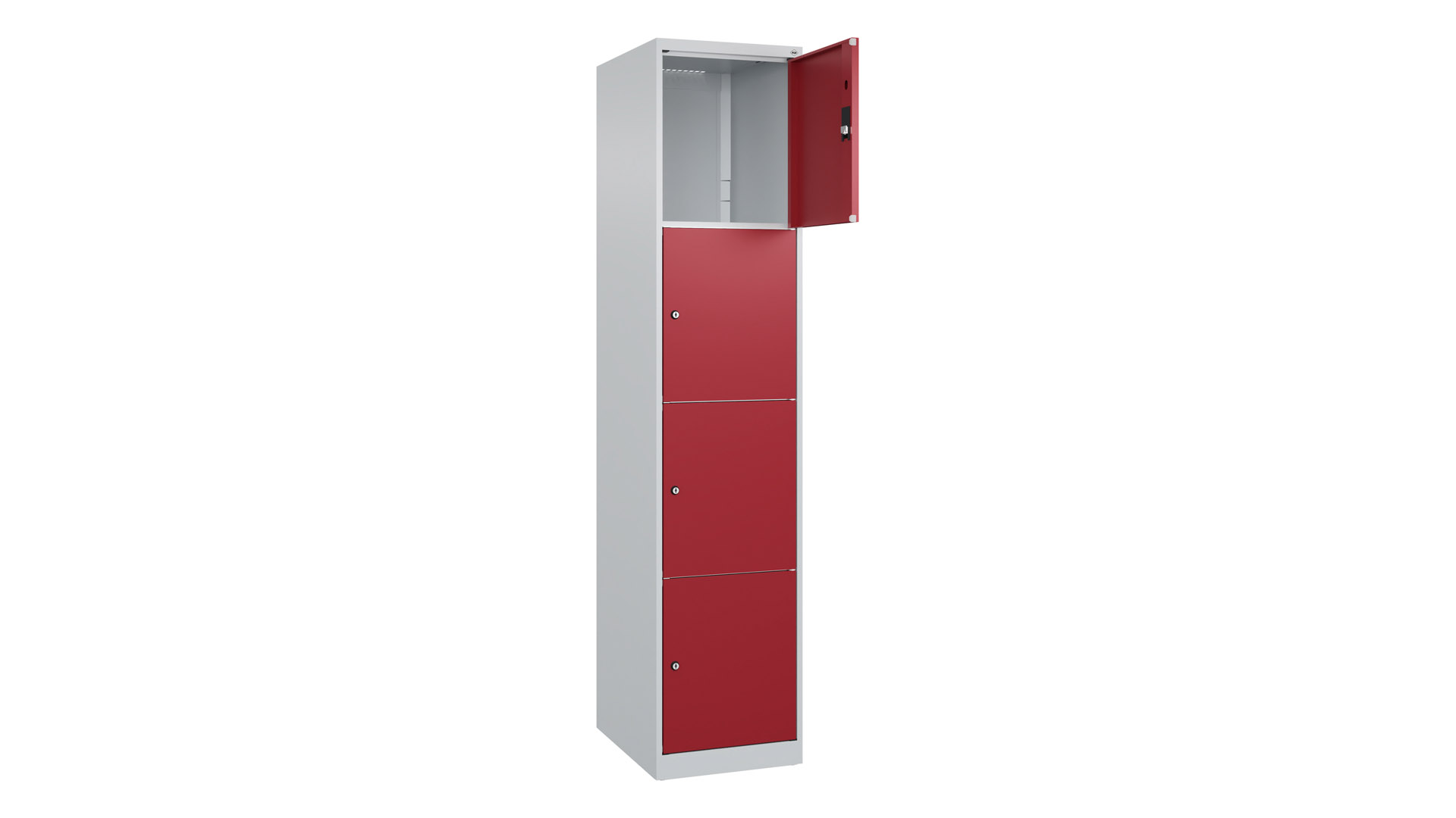 Fächerschrank, Breite 40 cm, Höhe 185 cm, Tiefe 50 cm, 4 Fächer