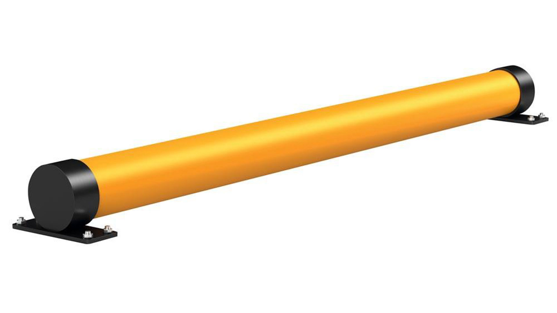 Rammschutz-Barriere, extra stark, HDPE, Länge 2000 mm, Höhe 150 mm, Durchmesser 140 mm, Farbe gelb