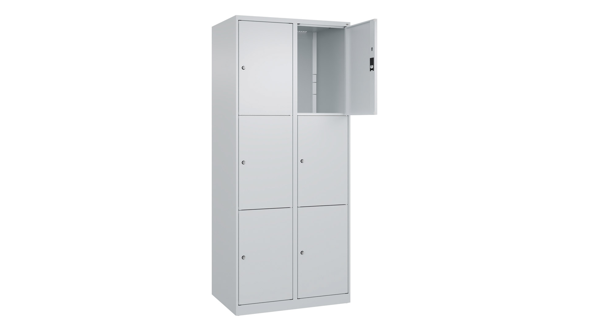 Fächerschrank, Breite 80 cm, Höhe 185 cm, Tiefe 50 cm, 6 Fächer