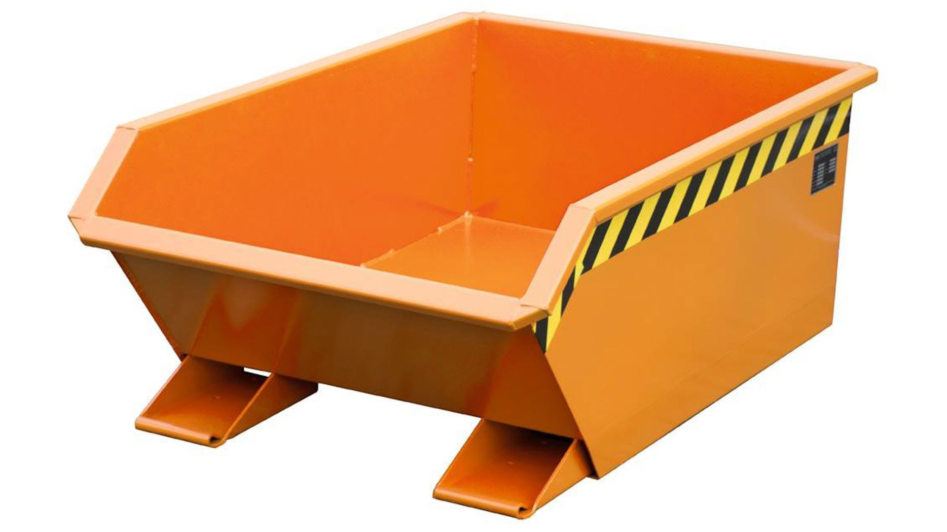 Kippbehälter - niedrig - Volumen 270 l - Tragkraft 1.000 kg - 450 x 780 x 1.385 mm (HxBxT) - gelborange