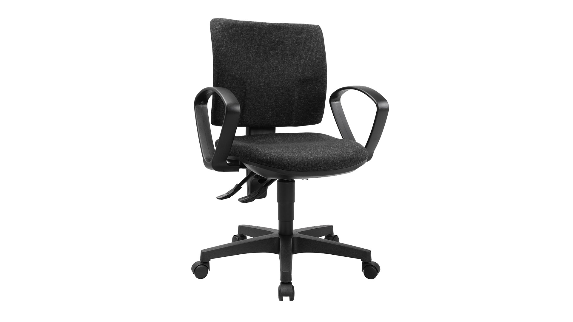 Bürodrehstuhl, Sitz-BxTxH 460x450x420-550 mm, Lehnenh. 460 mm, Permanentk., Bandscheibensitz, anthrazit