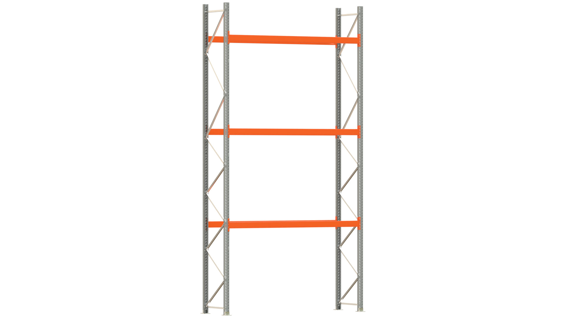 Palettenregal ARTUS - Breite 287 cm - Höhe 550 cm - Tiefe 80 cm - Fachlast 2000 kg - 8 Palettenstellplätze