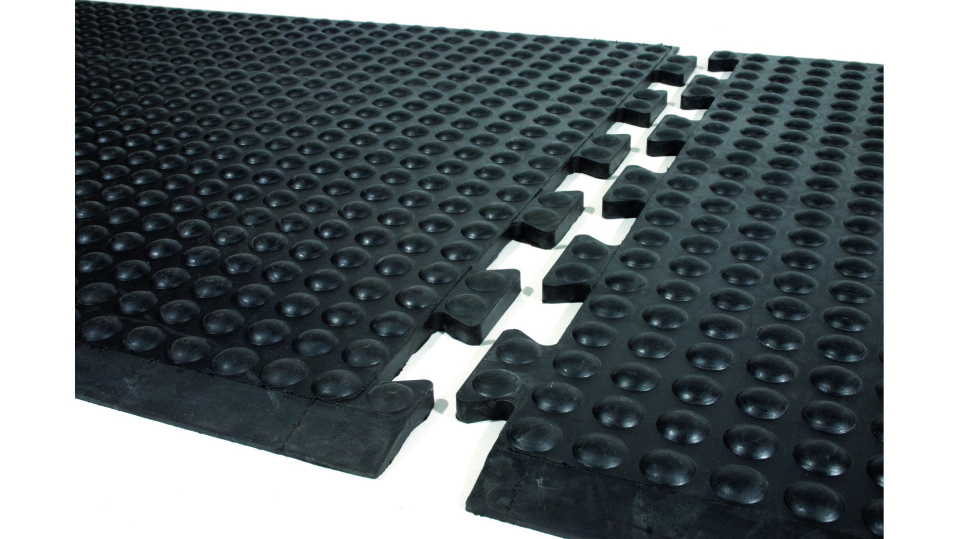 Arbeitsplatzmatte, Gummi, schwarz, mit rundum abgeschrägten Kanten, LxBxH 1200x900x14 mm, Gewicht 10,5 kg