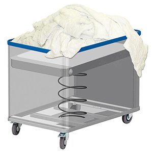 Alu-Kastenwagen mit Federboden, glatte Oberfläche, BxTxH 855x550x760 mm