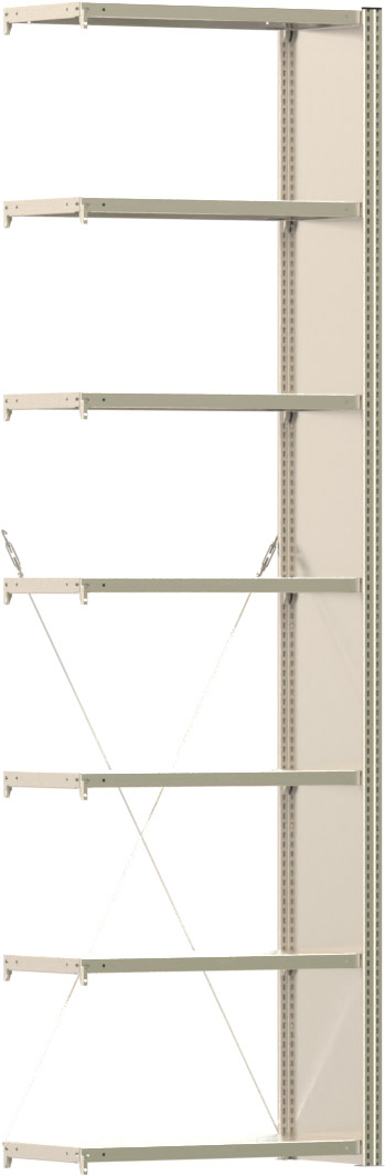 Fachbodenregal BERT - Breite: 87,5 cm - Tiefe: 40 cm - Höhe: 300 cm - 7 Böden - Anbauregal