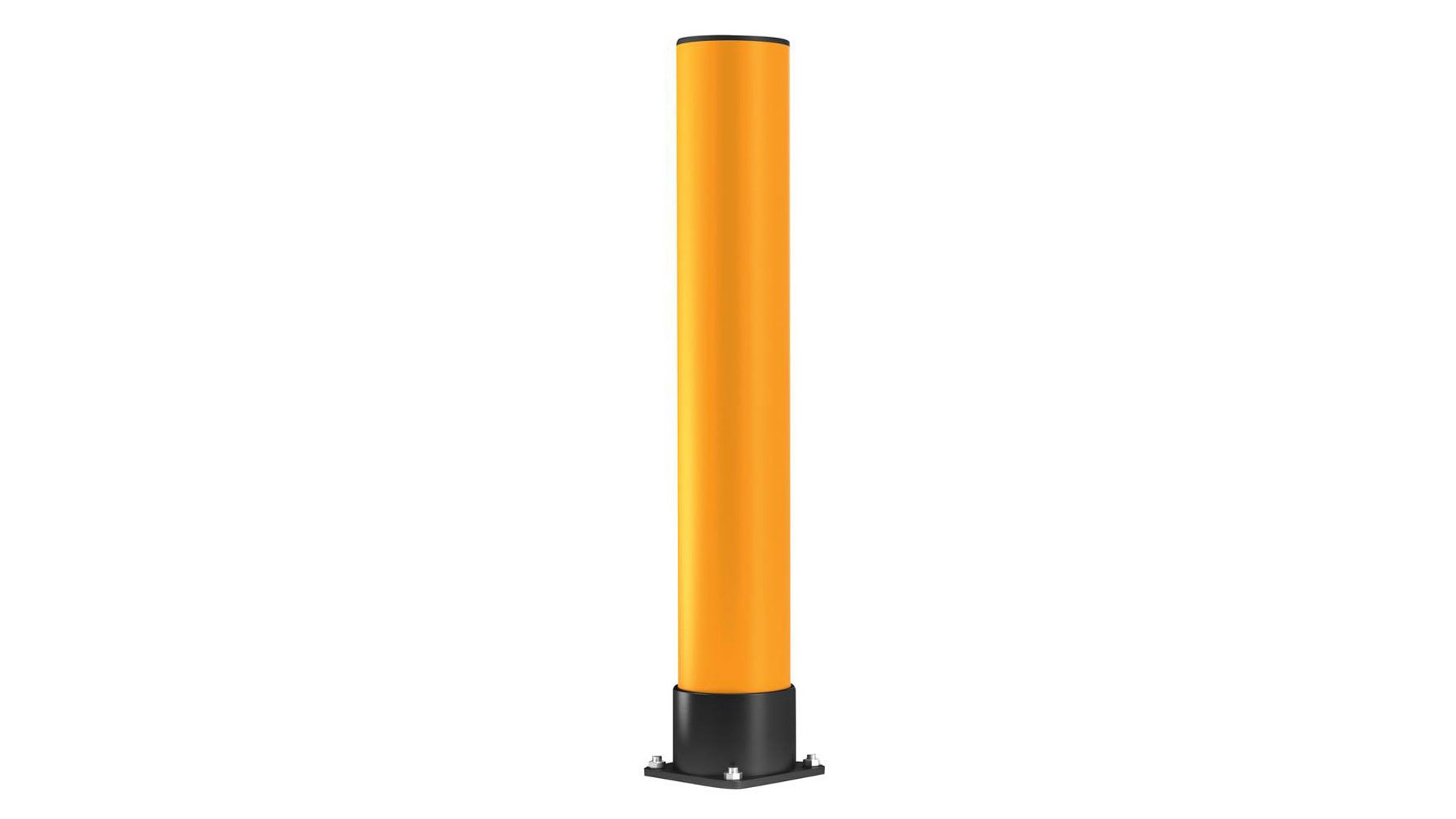 Rammschutz-Poller, HDPE, Höhe 900 mm, Durchmesser 140 mm, inkl. Montagematerial, gelb