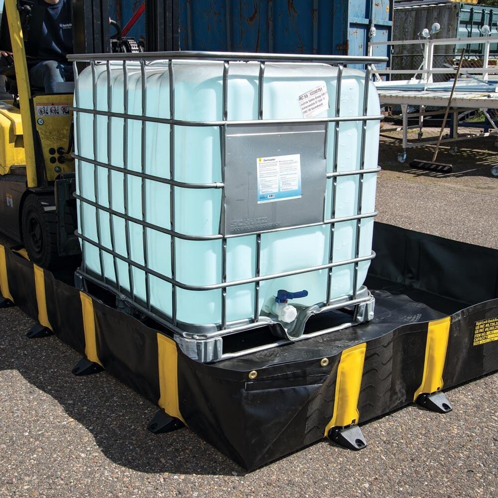 Flexible Auffangwanne - BxTxH 1830x2440x300 mm - schwarz / gelb