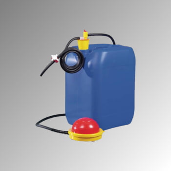 Fußpumpe aus Polypropylen (PP) mit Schlauch und Hahn