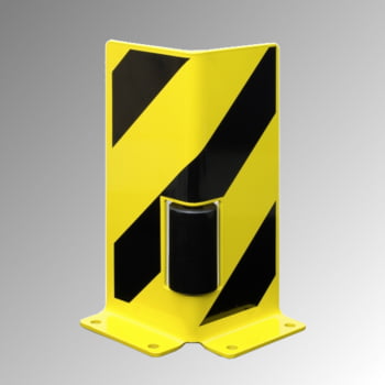 Anfahrschutz mit Leitrolle - Winkelprofil - Höhe 400 mm - gelb/schwarz