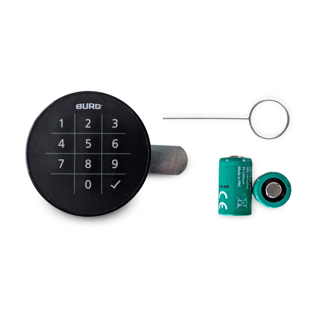 Zahlencodeschloss für Spinde, mit 9 Zahlen, inkl. Batterie, nachrüstbar
