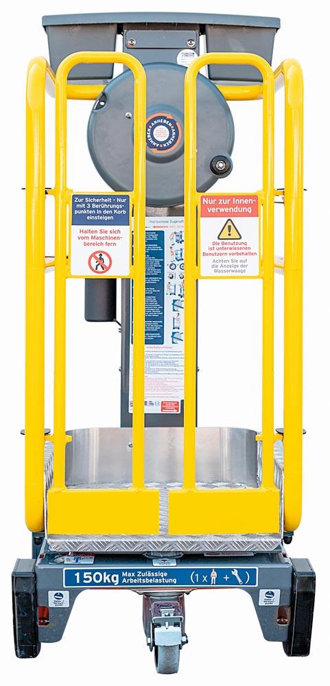 Kurbellift, maximale Arbeitshöhe 3,50m, Plattformgröße B x T 0,6 x 0,72m