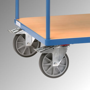 Fetra - Tischwagen - 600 kg - Ladefläche 600 x 1.000 mm - 2 Etagen - Holzböden - Griff waagerecht