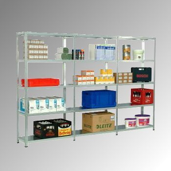 Fachbodenregal - Grundregal - 150 kg - 2.500 x 1.005 x 500 mm (HxBxT) - Schraubregal RUDI