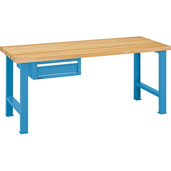 Werkbank - 0,6 t - (HxBxT) 840 x 1.500 x 750 mm - 1 Schublade - blau