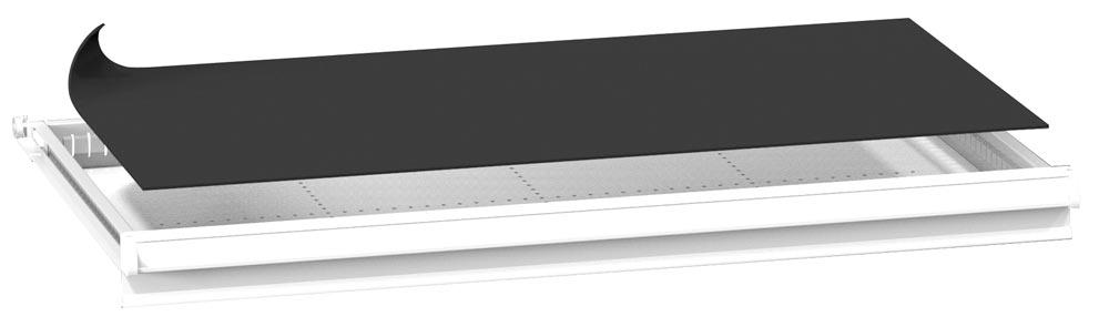 Schaumgummi schwarz, Stärke 3 mm, passend für Schubladengröße BxT 1190x780 mm