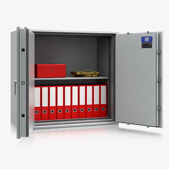 Dokumentensafe, Aktentresor, Geldschrank, Möbeltresor, VdS B S2, 60 Min feuerfest, Tür 2-flügelig, 1.189 x 1.128 x 459 mm (HxBxT), Farbe lichtgrau