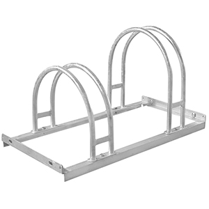 Fahrradständer - Bogenparker, Stahl verzinkt, ein- und zweiseitige Radeinstellung, Radabstand 350 mm, Hoch-/Tiefstellung, 2er Stand, Länge 700 mm