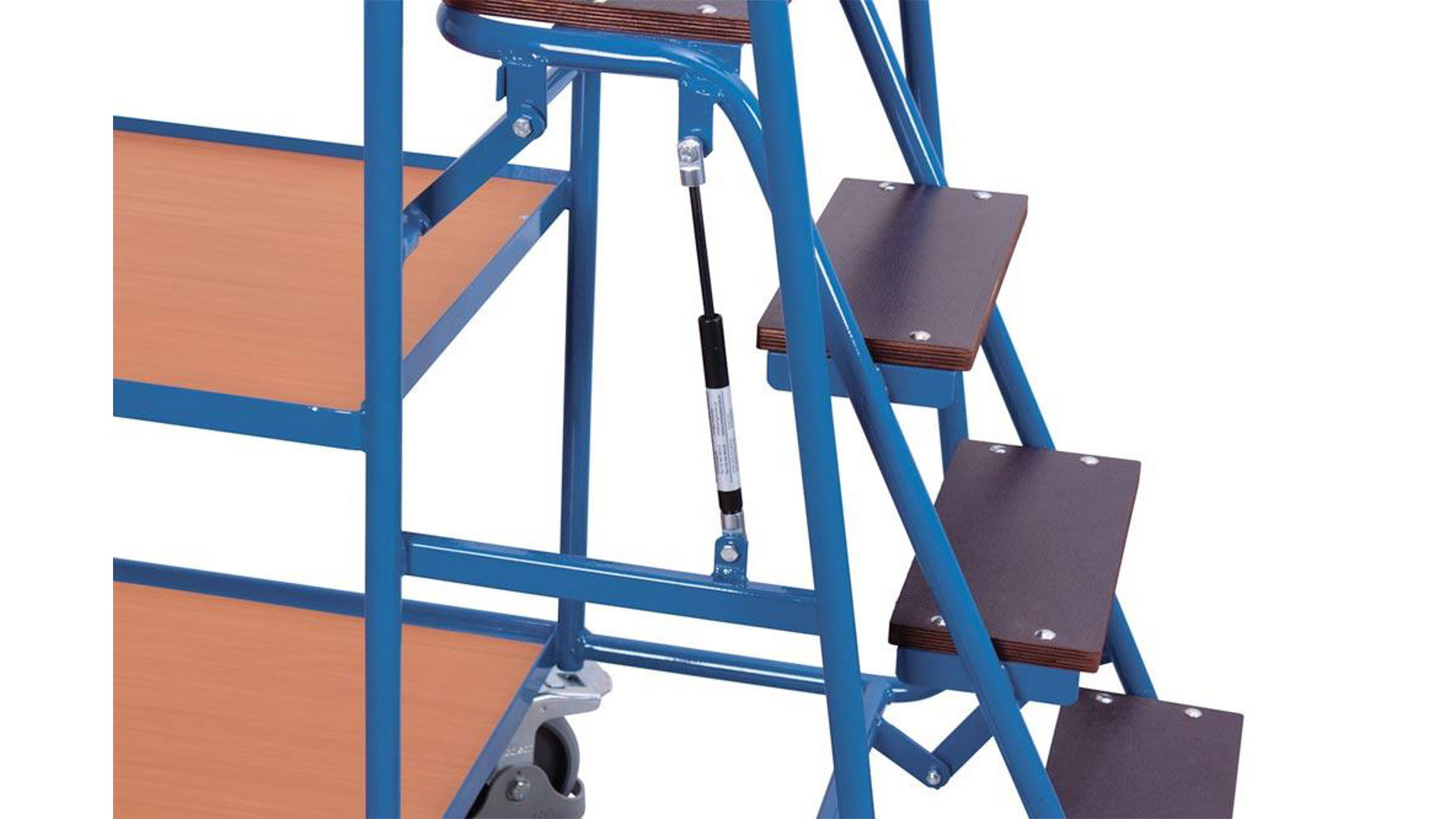 Kommissionierwagen mit Trittstufen - Traglast 250 kg - Ladefläche 990 x 595 mm (BxT) - Mit 4 Böden