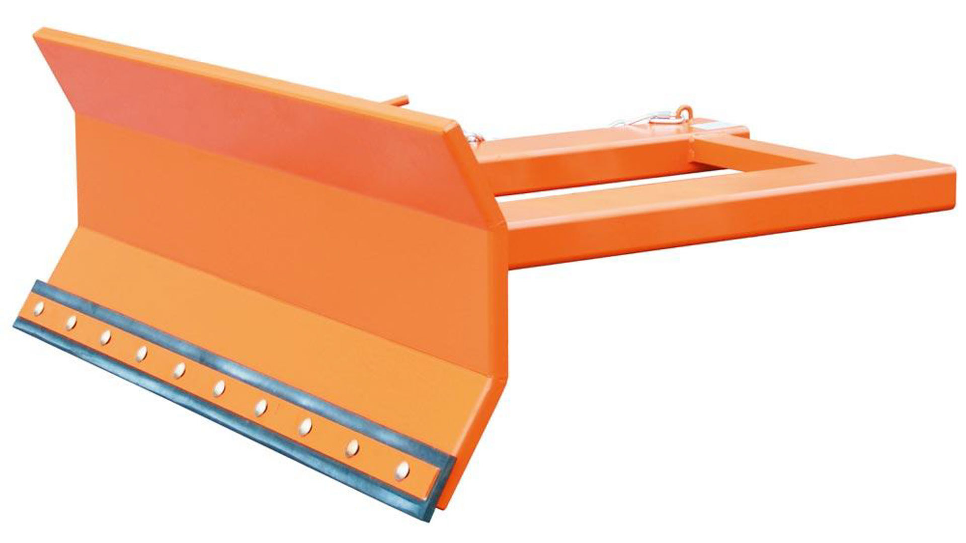 Schneeschieber, BxH 1800x585mm, 1-fach verstellb.,mit Gummischürfleiste, RAL 2000 orange