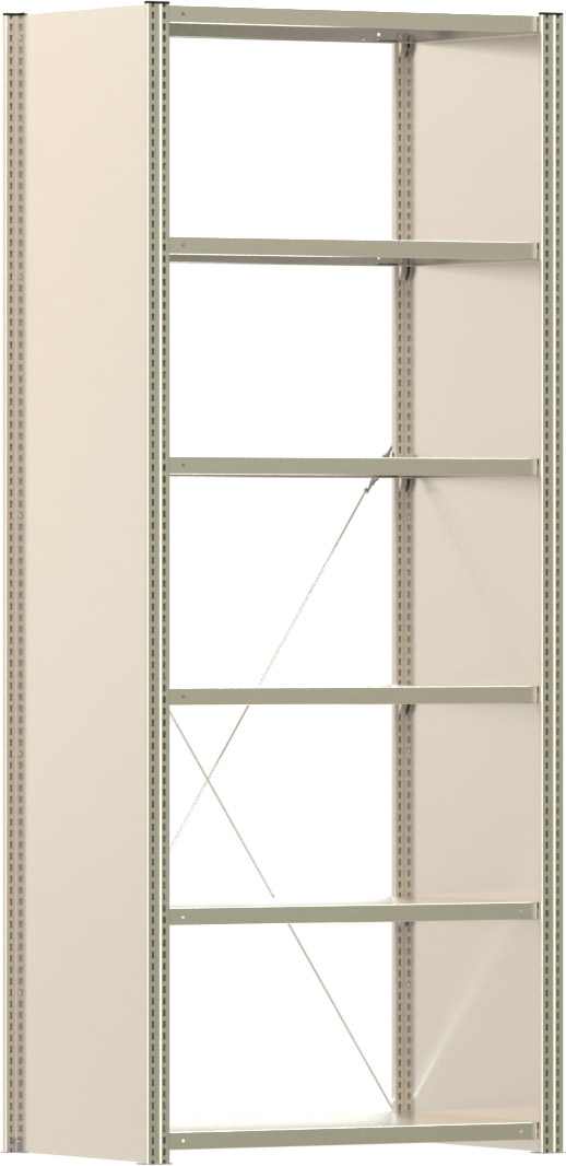 Fachbodenregal BERT - Breite: 100,5 cm - Tiefe: 60 cm - Höhe: 250 cm - 6 Böden - Grundregal