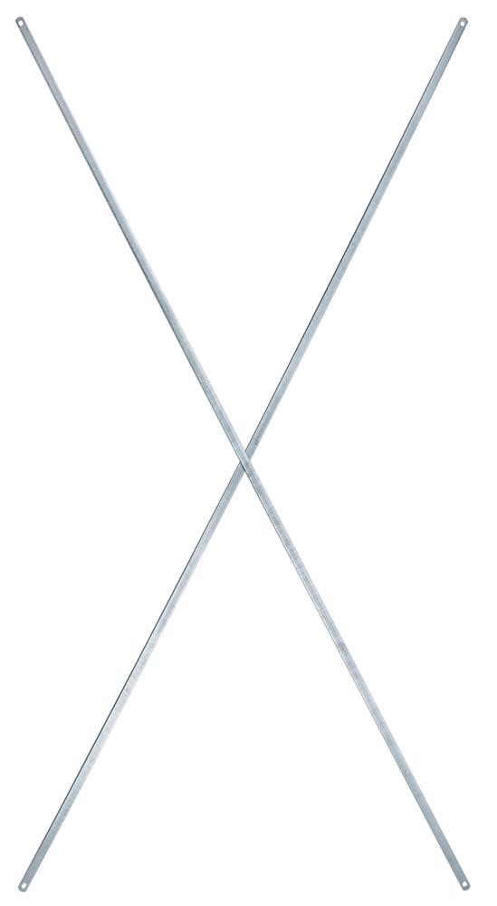 Diagonalkreuz, Stahl verzinkt, Regalbreite 890 mm, Regalhöhe 2200 mm