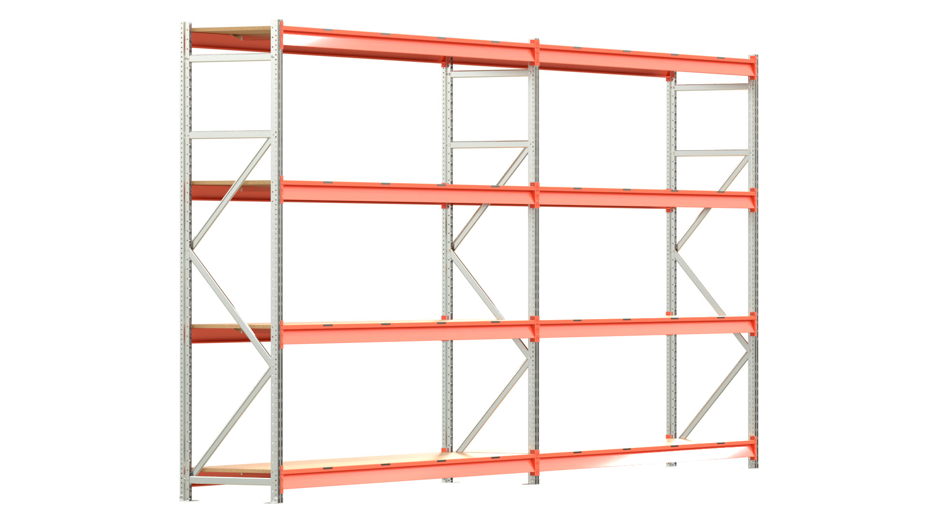 Weitspannregal EMMA - Höhe: 250 cm - Fachbreite: 270 cm - Tiefe: 60 cm - Set