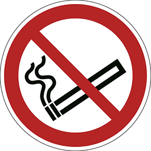 Sicherheitskennzeichen, selbstklebend Rauchen verboten