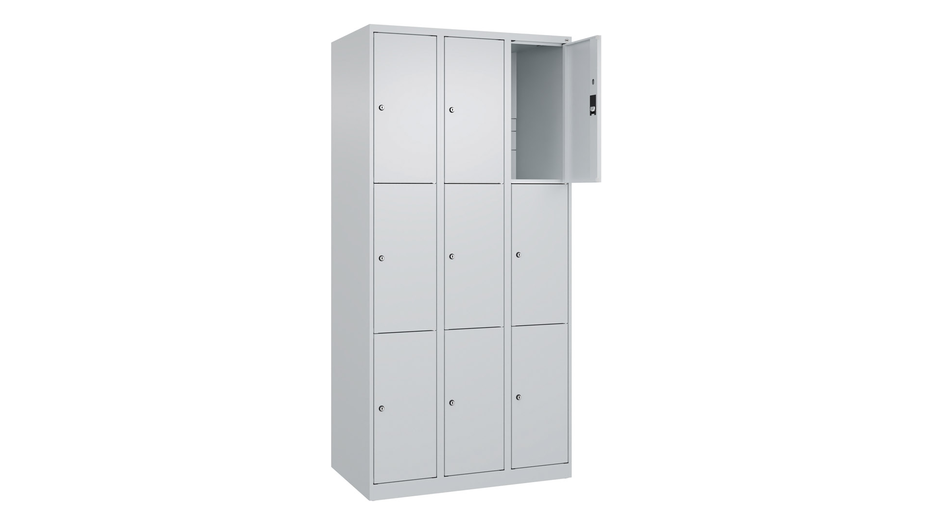 Fächerschrank, Breite 90 cm, Höhe 185 cm, Tiefe 50 cm, 9 Fächer