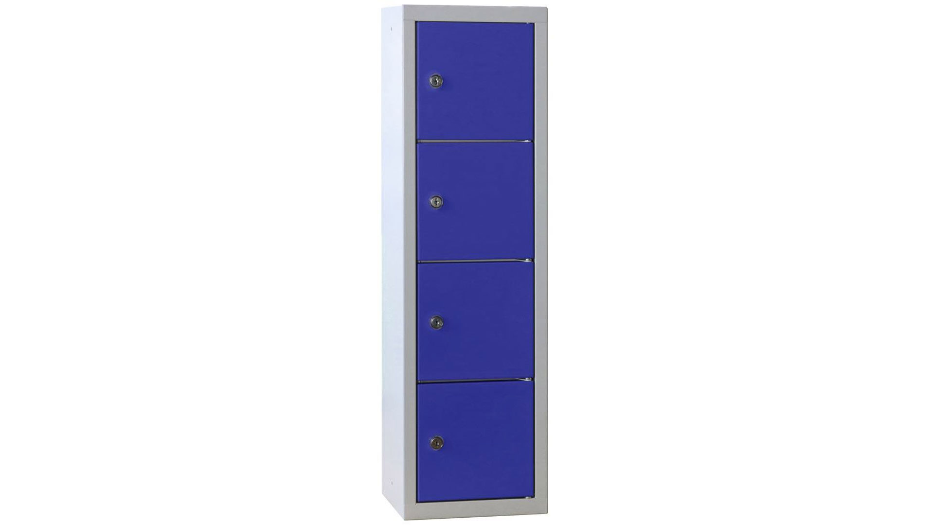 Schließfachschrank, Breite 22,5 cm, Höhe 77,8 cm, Tiefe 20 cm, 4 Fächer
