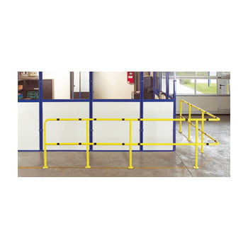 Bogen 90 Grad für Rammschutz Geländer System Flex - Outdoor Baukastensystem - Anfahrschutz aus Stahl - sichert Wege und Bereiche - feuerverzinkt