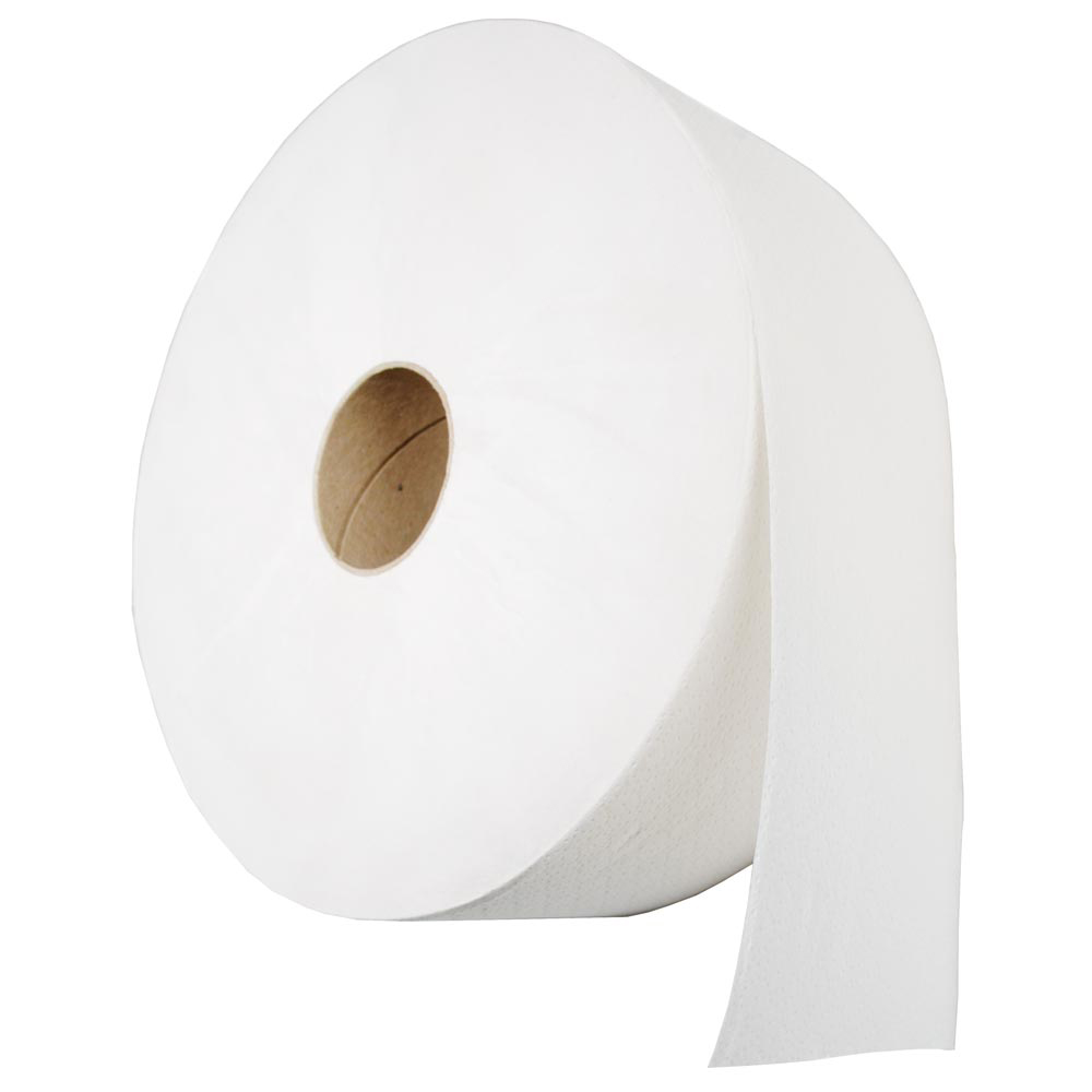 Toilettenpapier, Großrolle, 2-lagig, weiß, VE 6 Rollen x 380 m