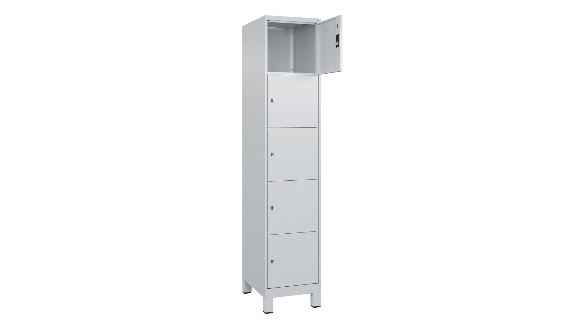 Fächerschrank, Breite 40 cm, Höhe 195 cm, Tiefe 50 cm, 5 Fächer