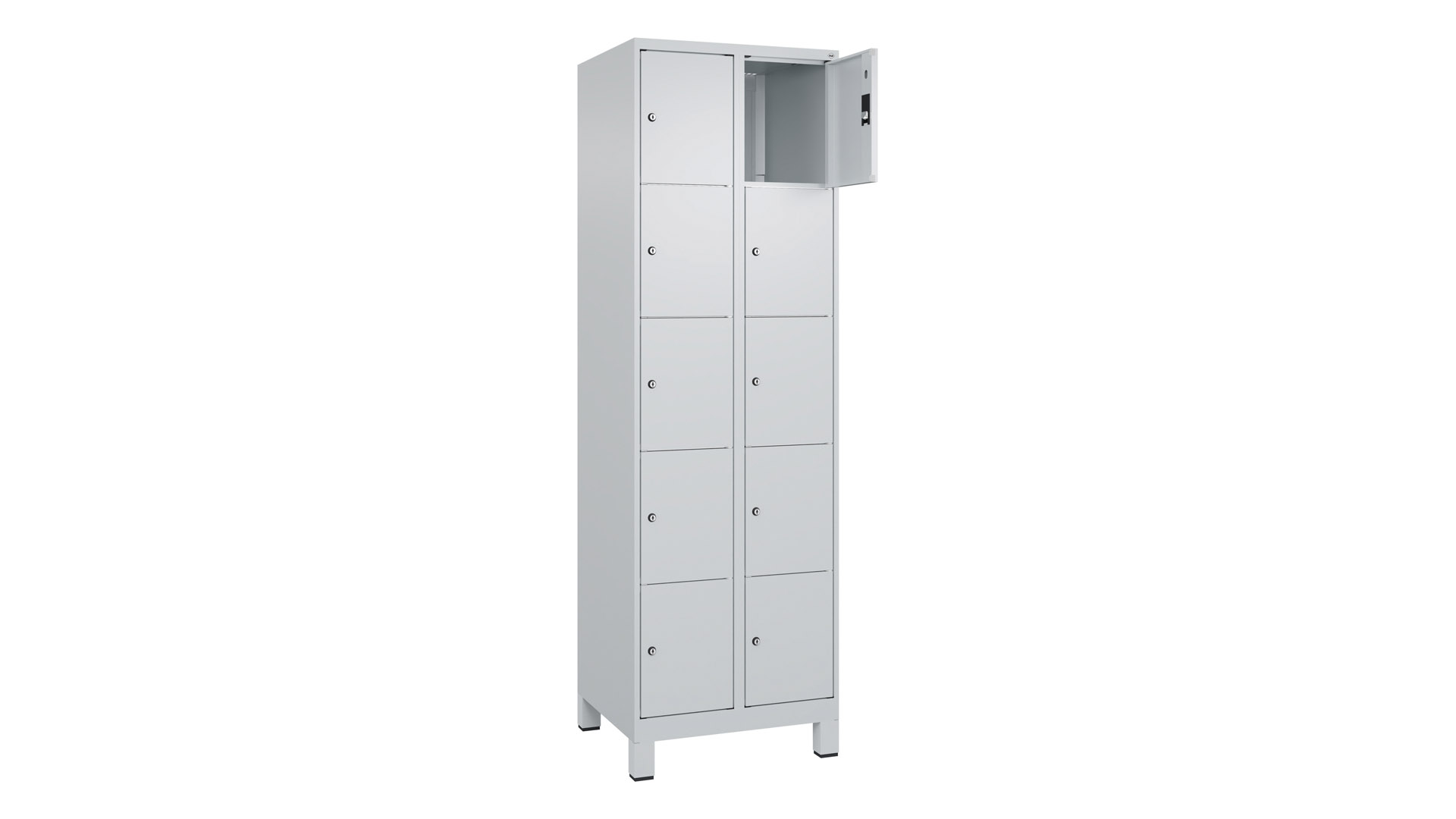 Fächerschrank, Breite 60 cm, Höhe 195 cm, Tiefe 50 cm, 10 Fächer