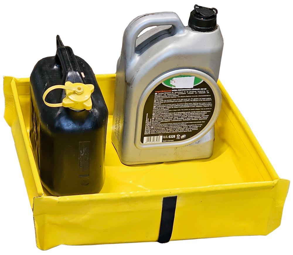 Flexible Auffangwanne, BxTxH 400x400x120 mm, Aufnahme 19 Liter, Gewicht 0,6 kg