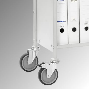 Fetra - Bürowagen - Tragkraft 150 kg - (BxT) 770 x 320 mm - 3 geneigte Fächer