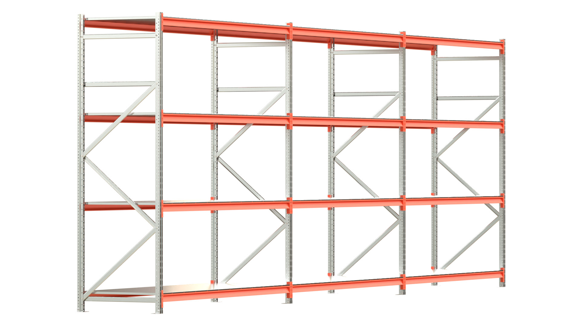 Weitspannregal EMMA - Höhe: 250 cm - Fachbreite: 225 cm - Tiefe: 80 cm - Set