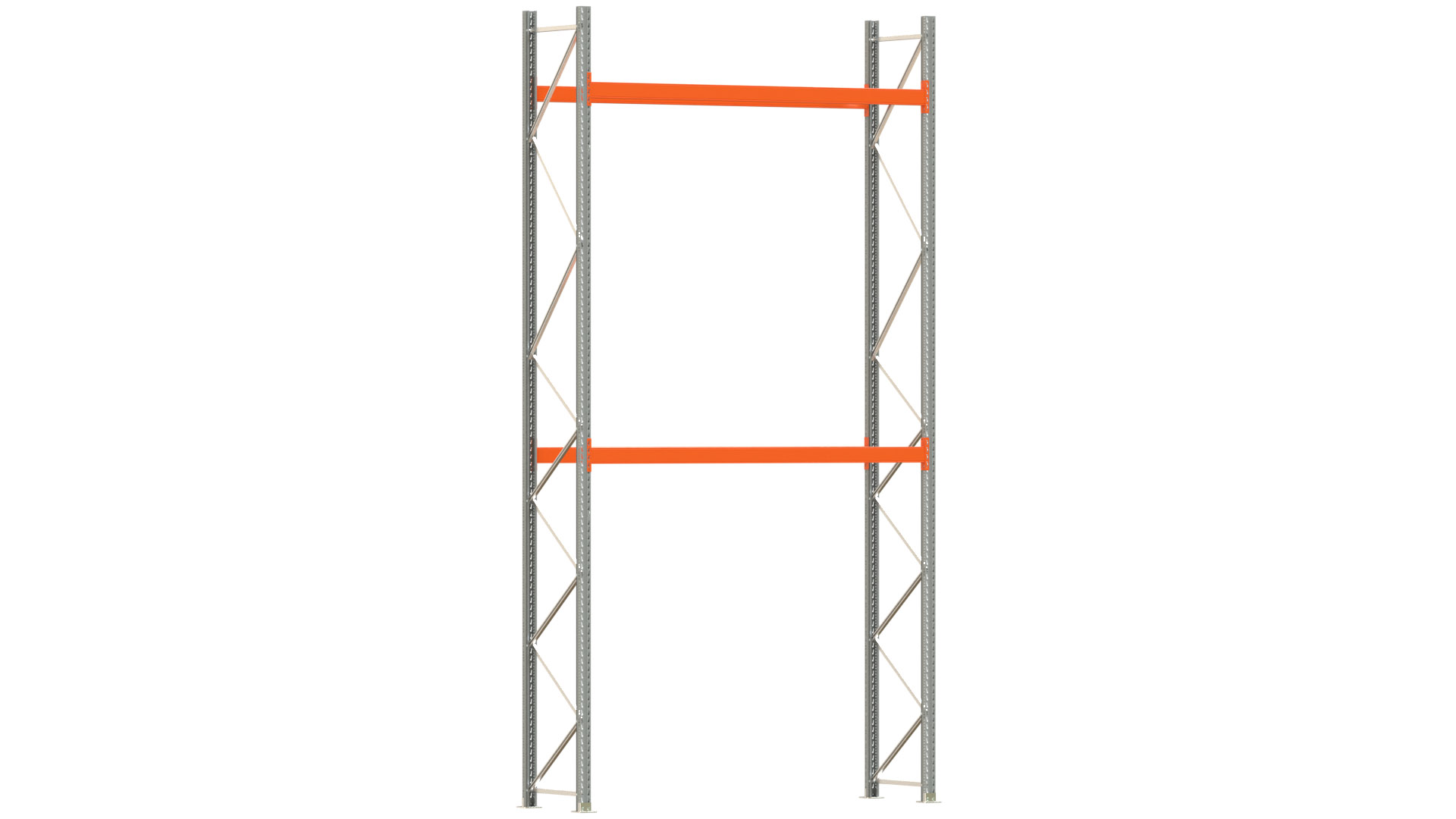 Palettenregal ARTUS - Breite 287 cm - Höhe 550 cm - Tiefe 80 cm - Fachlast 2000 kg - 6 Palettenstellplätze