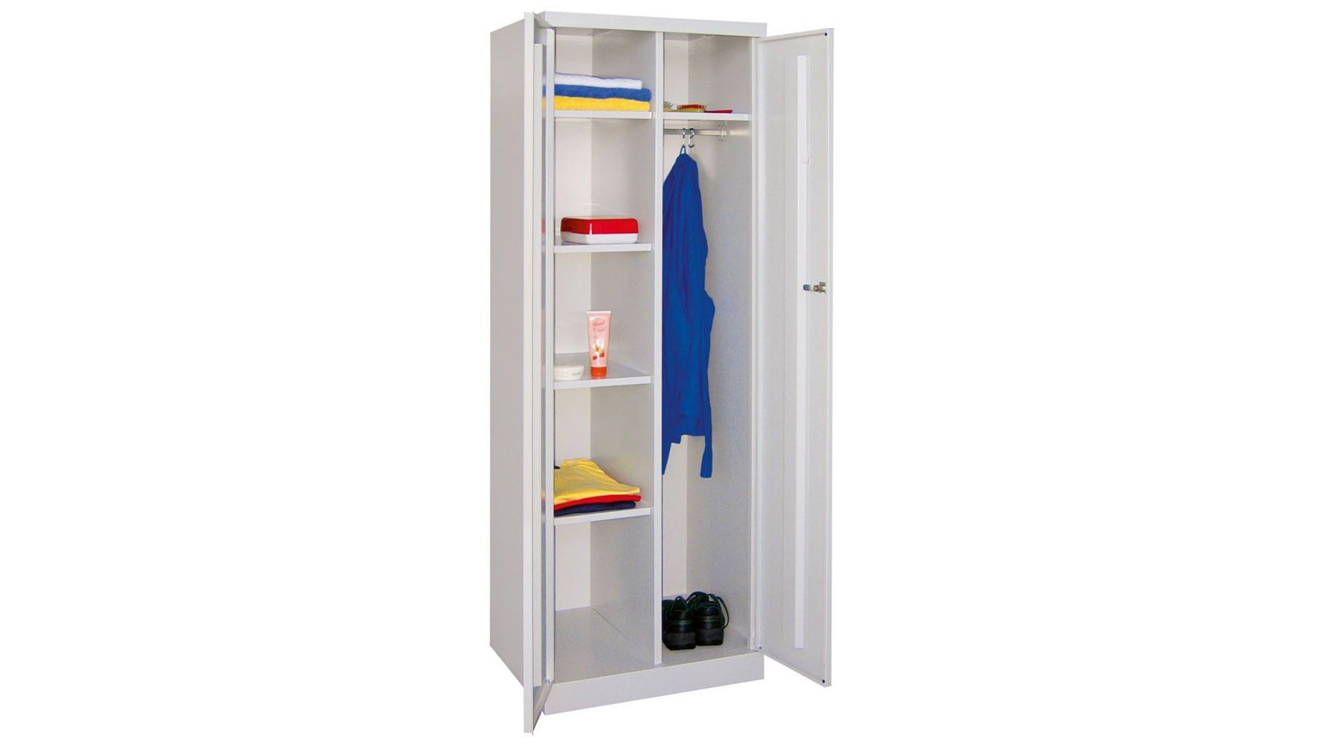 Spind - Garderobenschrank, Breite 60 cm, Höhe 180 cm, Tiefe 50 cm, 1 Abteil(e)