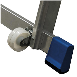 Teleskop-Plattformleiter, Plattformhöhe verstellbar bis 2100 mm, 6-8 Sprossen, Plattform 500x450 mm, Gewicht 22 kg