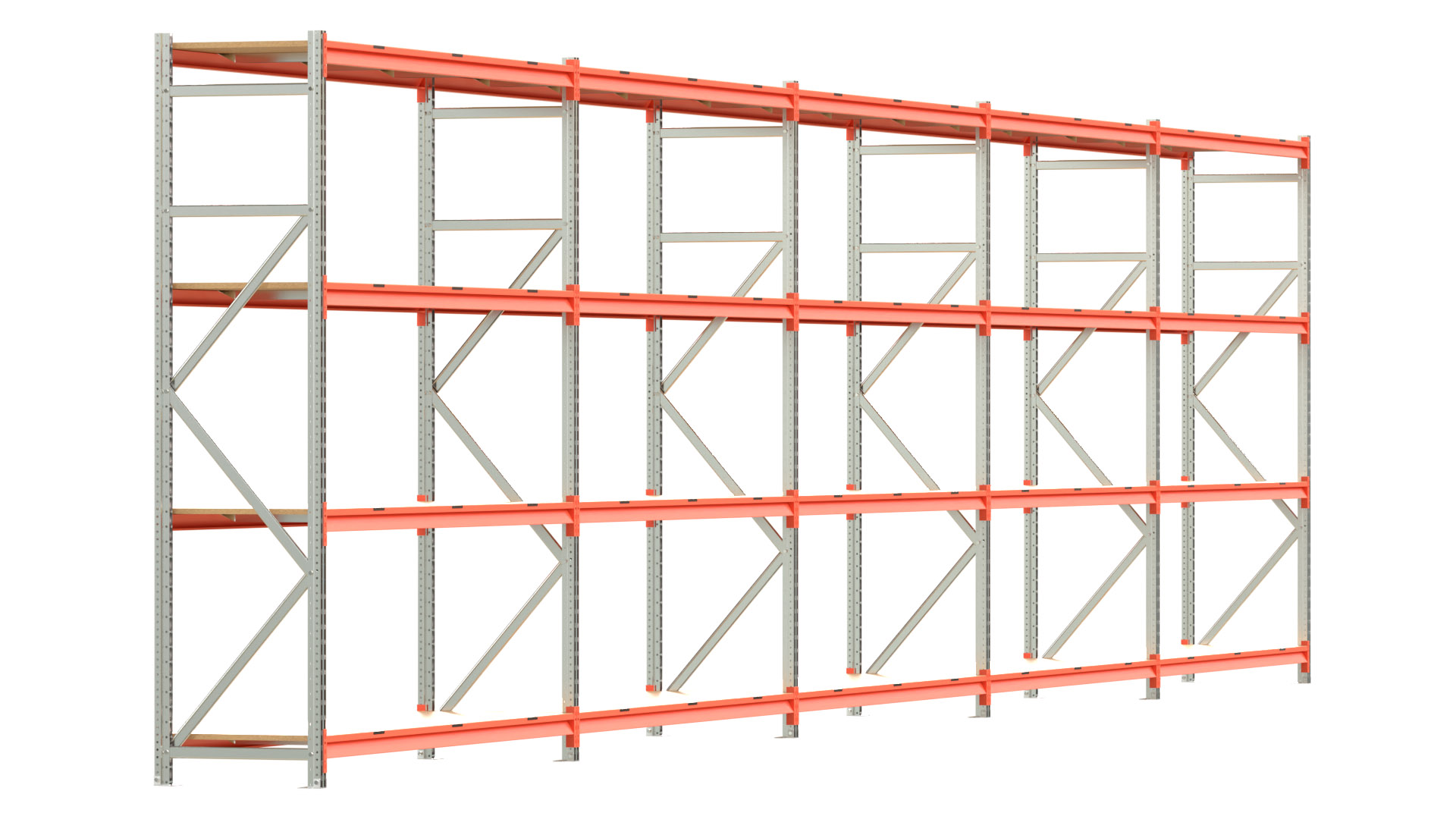 Weitspannregal EMMA - Höhe: 250 cm - Fachbreite: 225 cm - Tiefe: 60 cm - Set