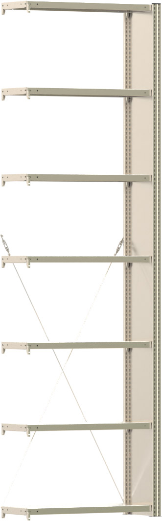 Fachbodenregal BERT - Breite: 87,5 cm - Tiefe: 30 cm - Höhe: 300 cm - 7 Böden - Anbauregal