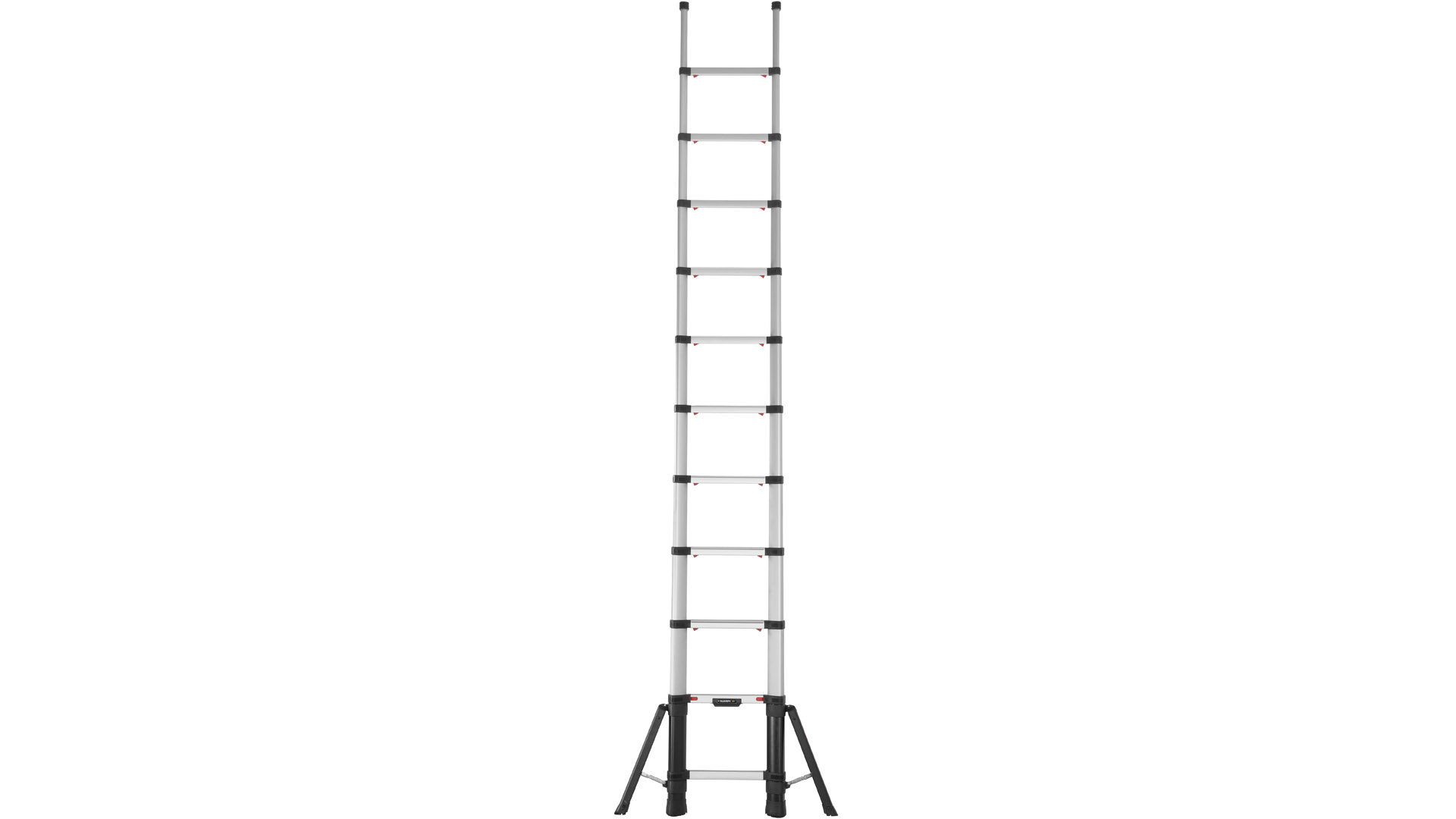 Teleskop-Sprossenanlegeleiter, 11 Sprossen, Leiterlänge max. 3490 mm, Leiterlänge zusammengeschoben 870 mm, Gewicht 15,2 kg