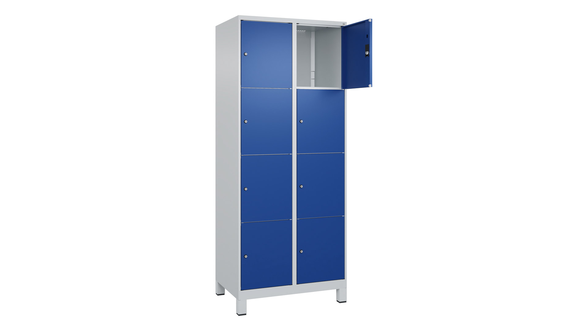 Fächerschrank, Breite 80 cm, Höhe 195 cm, Tiefe 50 cm, 8 Fächer