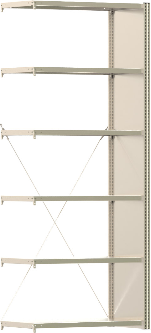 Fachbodenregal BERT - Breite: 100,5 cm - Tiefe: 50 cm - Höhe: 250 cm - 6 Böden - Anbauregal