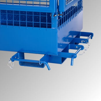 Arbeitsbühne - 2-seitige Aufnahme - Traglast 300 kg - 1.950 x 1.200 x 800 mm (HxBxT) - enzianblau