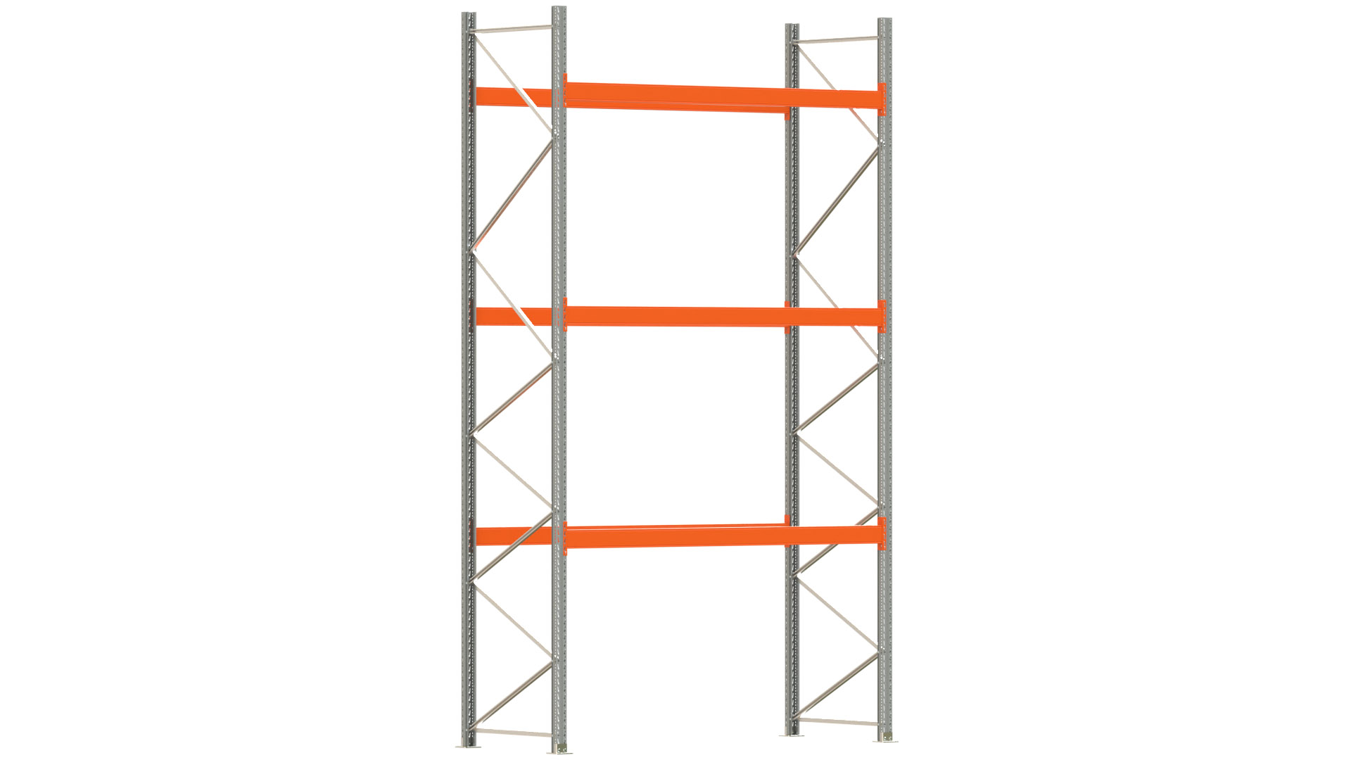 Palettenregal ARTUS - Breite 287 cm - Höhe 500 cm - Tiefe 110 cm - Fachlast 3000 kg - 12 Palettenstellplätze
