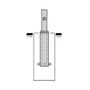 Sperrpfosten aus Stahl, quadratisch 70x70 mm, mit 3 roten Ringen, herausnehmbar aus Bodenhalterung, mit Dreikant-Feuerwehrverschluß