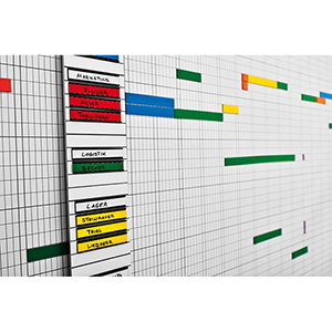 Jahresplaner - Plantafel, 5-Tage-Woche für 60 Mitarbeiter, BxH 1500x750 mm, inkl. Zubehör