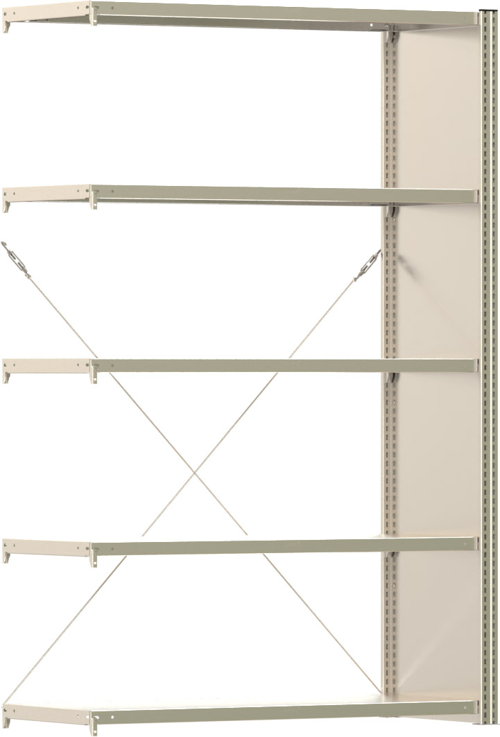 Fachbodenregal BERT - Breite: 128,5 cm - Tiefe: 50 cm - Höhe: 200 cm - 5 Böden - Anbauregal