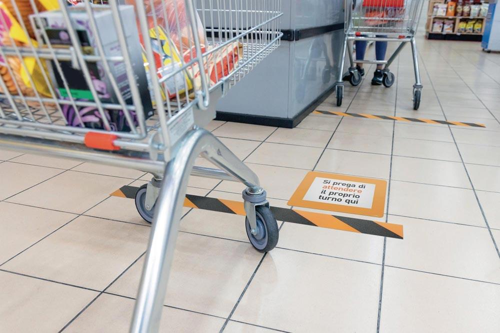 Selbstklebendes Bodenmarkierungsfenster für Papiereinlagen A5, ablösbar, A5, VE 10 Stück